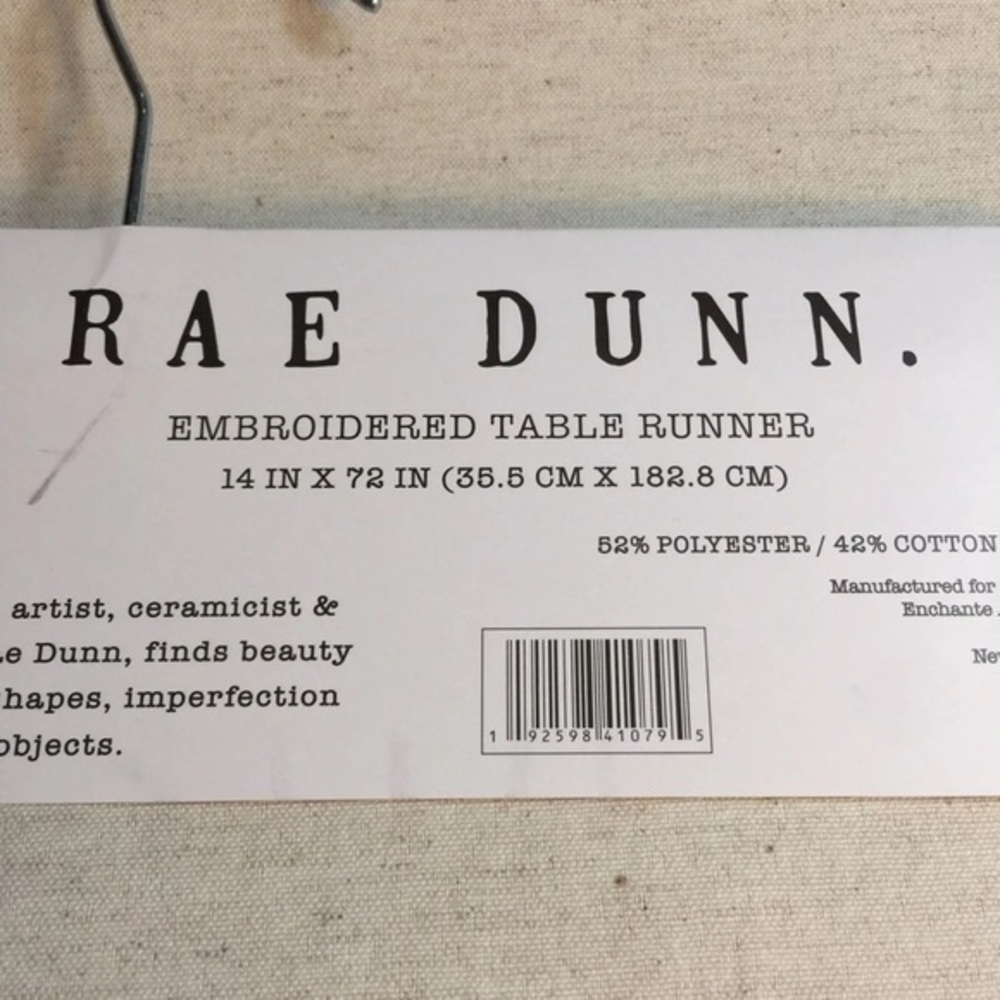 NWT Rae Dunn Table Runner - Picture 2 of 4